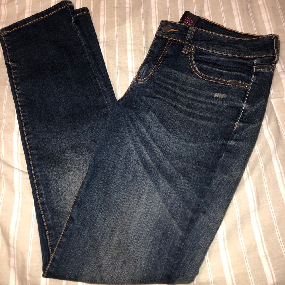 2B BEBE DARK BLUE DENIM JEANS SZ 30